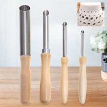 Load image into Gallery viewer, 4Pcs Pottery Hole Puncher Stainless Steel Clay Cutting Tools Carving Sculpture Modeling Cutter Polymer Punching Ceramic Tool
