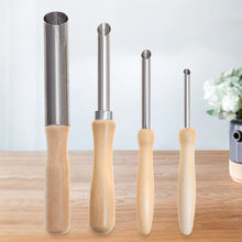 Load image into Gallery viewer, 4Pcs Pottery Hole Puncher Stainless Steel Clay Cutting Tools Carving Sculpture Modeling Cutter Polymer Punching Ceramic Tool
