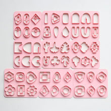 Load image into Gallery viewer, 6Type/Set Mini Clay Cutter Multiple Geometry Plastic Pottery Earrings Cutting Mold DIY Soft Clay Irregular Ceramic Earring Molds Handmade Jewelry Making Tool
