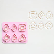 Load image into Gallery viewer, 6Type/Set Mini Clay Cutter Multiple Geometry Plastic Pottery Earrings Cutting Mold DIY Soft Clay Irregular Ceramic Earring Molds Handmade Jewelry Making Tool

