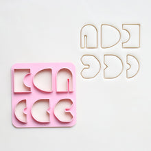 Load image into Gallery viewer, 6Type/Set Mini Clay Cutter Multiple Geometry Plastic Pottery Earrings Cutting Mold DIY Soft Clay Irregular Ceramic Earring Molds Handmade Jewelry Making Tool
