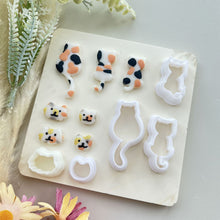 Load image into Gallery viewer, Halloween Series Mini Clay Cutter Mold Different Shaped Polymer Clay Molds Diy Ghost Bat Cat Earrings Jewelry Pendant Making Tools
