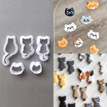 Load image into Gallery viewer, Halloween Series Mini Clay Cutter Mold Different Shaped Polymer Clay Molds Diy Ghost Bat Cat Earrings Jewelry Pendant Making Tools
