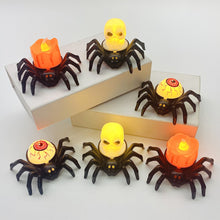 Load image into Gallery viewer, Halloween Spider Decoration Light LED Electronic Candle Lamp Spider Skull Night Light Halloween Party Decoration Supplies Horror Props

