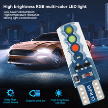 Load image into Gallery viewer, RGB T10 Car Signal Lamp Waterproof Heatproof Clearance Headlamps Reading Flashing COB LED Lamp License Plate Lights
