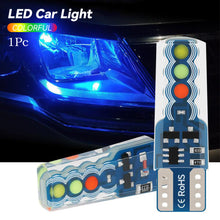 Load image into Gallery viewer, RGB T10 Car Signal Lamp Waterproof Heatproof Clearance Headlamps Reading Flashing COB LED Lamp License Plate Lights
