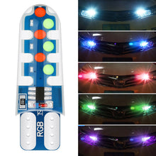 Load image into Gallery viewer, RGB T10 Car COB Signal Lamp Waterproof Heatproof Clearance Headlamps Reading Flashing Lamp License Plate Lights
