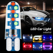 Load image into Gallery viewer, RGB T10 Car COB Signal Lamp Waterproof Heatproof Clearance Headlamps Reading Flashing Lamp License Plate Lights
