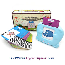 Load image into Gallery viewer, Early Education Flash Card Machine Bear Shape Kid Learning Talking Toy 224 Cards Montessori Educational Audio Book German Spanish French
