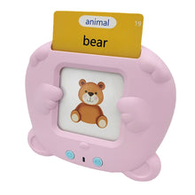 Load image into Gallery viewer, Early Education Flash Card Machine Bear Shape Kid Learning Talking Toy 224 Cards Montessori Educational Audio Book German Spanish French

