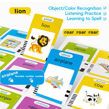 Load image into Gallery viewer, Early Education Flash Card Machine Bear Shape Kid Learning Talking Toy 224 Cards Montessori Educational Audio Book German Spanish French
