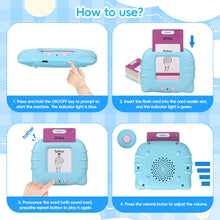 Load image into Gallery viewer, Early Education Flash Card Machine Cat Shape Kid Learning Talking Toy 224 Cards Montessori Educational Audio Book Toy Russian Thai Spanish
