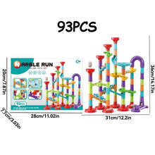 Load image into Gallery viewer, DIY Construction Marble Run Race Track Building Blocks Kids 3D Maze Ball Roll Toys Children Christmas Gift 50/93/109/113/133/232pcs Set
