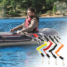 Load image into Gallery viewer, Kayak Accessories Elastic Adjustable Kayak Paddle Leash With Safety Hook Fishing Rod Pole Coiled Lanyard Cord Tie Rope Rowing
