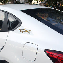 Load image into Gallery viewer, Car Sticker 3D Metal Hollow Fish Shark Automobiles Emblem Badge Decals Motorcycle Computer Fuel Cap Accessories Decals
