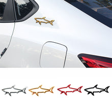 Load image into Gallery viewer, Car Sticker 3D Metal Hollow Fish Shark Automobiles Emblem Badge Decals Motorcycle Computer Fuel Cap Accessories Decals
