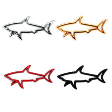 Load image into Gallery viewer, Car Sticker 3D Metal Hollow Fish Shark Automobiles Emblem Badge Decals Motorcycle Computer Fuel Cap Accessories Decals
