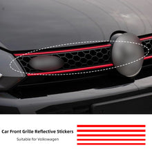 Load image into Gallery viewer, 5Pcs/Set Car Grille Grill Stickers Night Safety Reflective Warning Tape Stickers Decorative Stickers For Volkswagen Golf 6 7 Polo Accessories

