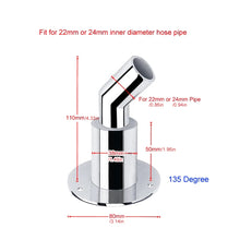 Load image into Gallery viewer, 22mm/24mm 316 Stainless Steel Marine Boat Accessories Thru Hull Exhaust Fitting Tube Pipe Socket Hardware Part Air Diesel Vent Heater For Car Truck
