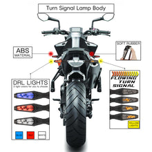 Load image into Gallery viewer, 2Pcs Motorcycle Turn Signal Light Double-side Beat Electrocardiogram Water Flowing Signal Lamp Indicators Amber Blinkers Motorbike Lamp
