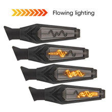 Load image into Gallery viewer, 2Pcs Motorcycle Turn Signal Light Double-side Beat Electrocardiogram Water Flowing Signal Lamp Indicators Amber Blinkers Motorbike Lamp
