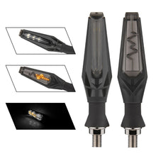 Load image into Gallery viewer, 2Pcs Motorcycle Turn Signal Light Double-side Beat Electrocardiogram Water Flowing Signal Lamp Indicators Amber Blinkers Motorbike Lamp
