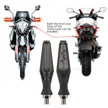 Load image into Gallery viewer, 2Pcs Motorcycle Turn Signal Light Double-side Beat Electrocardiogram Water Flowing Signal Lamp Indicators Amber Blinkers Motorbike Lamp
