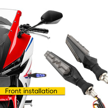 Load image into Gallery viewer, 2Pcs Motorcycle Turn Signal Light Double-side Beat Electrocardiogram Water Flowing Signal Lamp Indicators Amber Blinkers Motorbike Lamp
