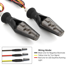 Load image into Gallery viewer, 2Pcs Motorcycle Turn Signal Light Double-side Beat Electrocardiogram Water Flowing Signal Lamp Indicators Amber Blinkers Motorbike Lamp
