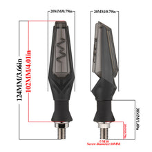 Load image into Gallery viewer, 2Pcs Motorcycle Turn Signal Light Double-side Beat Electrocardiogram Water Flowing Signal Lamp Indicators Amber Blinkers Motorbike Lamp
