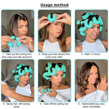 Load image into Gallery viewer, Hair Sponge Non-damaging Roller Non-heat Hair Curling C-shaped Fixed Hair Band Large Wave Curler Rod
