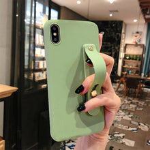 Load image into Gallery viewer, Universal Wrist Band Phone Holder For iPhone Finger Grip Mobile Phone Stand for samsung xiaomi Push Back Sticked Socket Bracket
