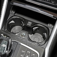 Load image into Gallery viewer, Car Gear Shift Water Cup Holder Panel Cover Sticker Auto Carbon Fiber For BMW 3 Series G20 G28 325li 2020-2024
