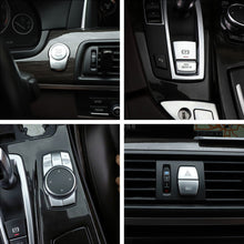 Load image into Gallery viewer, Car Steering Wheel Air Conditioning Button Central Control Multimedia Handbrake Button Ignition Engine Start Covers Ignition Engine Start Warning Light Buttons Decorstion Cover Trim Sticker For BMW 5 Series
