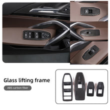 Load image into Gallery viewer, 4Pcs/Set Carbon Fiber Car Window Switch Panel Trims Decorative Interior Parts Frame Mouldings Accessories For BMW X1 2023-2024
