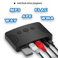 Load image into Gallery viewer, Car Kit Speaker Amplifier Bluetooth 5.3 Audio Receiver with 3.5mm AUX RCA USB U-Disk Stereo Music Wireless Audio Adapter
