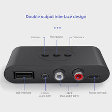 Load image into Gallery viewer, Car Audio Receiver 3.5mm AUX Jack U Disk NFC RCA Stereo Music Wireless Adapter Bluetooth 5.2 with Mic for Speaker
