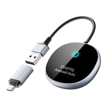 Load image into Gallery viewer, 2 in 1 Car Smart Adapter Android Auto Wireless Carplay Wired To Wireless Carplay Plug And Play Ai Box Adapter For lPhone Car A22

