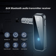 Load image into Gallery viewer, 2 in1 Car Wireless Adapter Bluetooth 5.0 Transmitter Receiver with 3.5mm Audio AUX Adapter For Car Audio Music AUX Handsfree Headset
