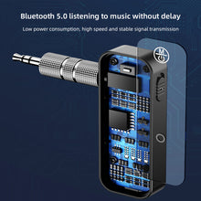 Load image into Gallery viewer, 2 in1 Car Wireless Adapter Bluetooth 5.0 Transmitter Receiver with 3.5mm Audio AUX Adapter For Car Audio Music AUX Handsfree Headset
