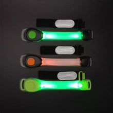 Load image into Gallery viewer, Adjustable LED Light Up Armband Wearable Running Arm Belt Glow Dark for Running Cycling Concert Roller Skates
