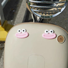 Load image into Gallery viewer, 2Pcs Cute Motorcycle Helmet Rubber Mouth and Big Eyes Decorations For Motocross Full Face Off Road Helmet Sticker
