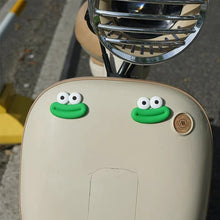 Load image into Gallery viewer, 2Pcs Cute Motorcycle Helmet Rubber Mouth and Big Eyes Decorations For Motocross Full Face Off Road Helmet Sticker
