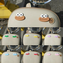 Load image into Gallery viewer, 2Pcs Cute Motorcycle Helmet Rubber Mouth and Big Eyes Decorations For Motocross Full Face Off Road Helmet Sticker
