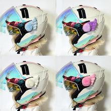 Load image into Gallery viewer, 2Pcs Motorcycle Helmet Decoration Soft Plush Angle Wings Sticker Helmet Decor for Motorbike Bicycle Headwear Accessories
