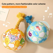 Load image into Gallery viewer, Dog Interactive Tug Ball Toy for Aggressive Chewers Training Decompress Bite Resistant Plush Handle Dog Toys with Bells Pet Supplies
