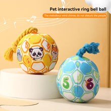 Load image into Gallery viewer, Dog Interactive Tug Ball Toy for Aggressive Chewers Training Decompress Bite Resistant Plush Handle Dog Toys with Bells Pet Supplies
