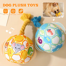 Load image into Gallery viewer, Dog Interactive Tug Ball Toy for Aggressive Chewers Training Decompress Bite Resistant Plush Handle Dog Toys with Bells Pet Supplies
