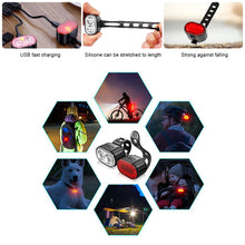 Load image into Gallery viewer, Cycling Bicycle Front Rear Light Set Taillight Headlight Bicycle Lights MTB Waterproof Safety Warning Light LED USB Rechargeable
