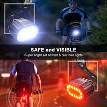 Load image into Gallery viewer, Cycling Bicycle Front Rear Light Set Taillight Headlight Bicycle Lights MTB Waterproof Safety Warning Light LED USB Rechargeable
